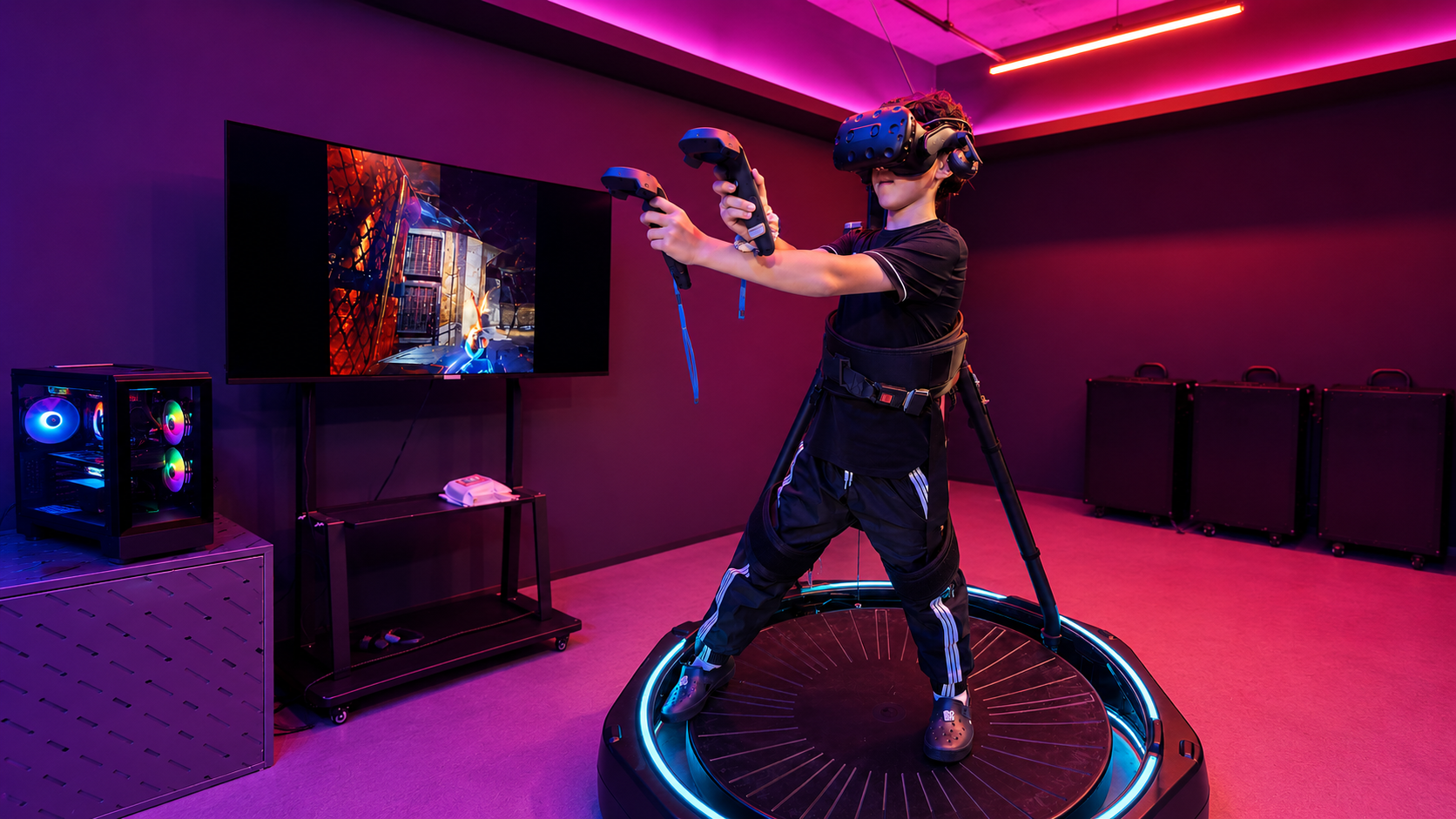 VR 트레드밀 체험